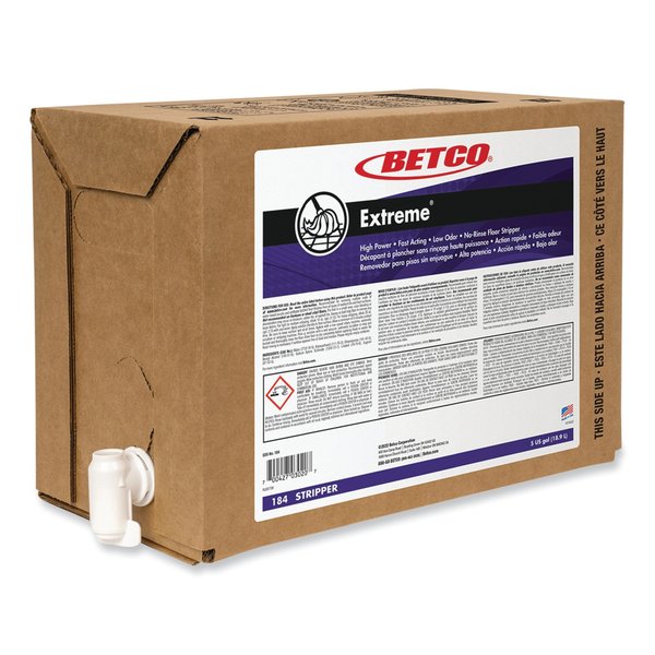 Betco Extreme Floor Stripper, Lemon Scent, 5 gal Bag-in-Box 184B500